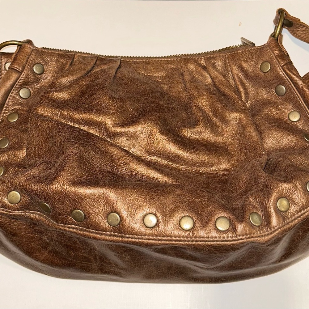 Hammitt Brown Leather Studded Women's Shoulder or Crossbody Bag